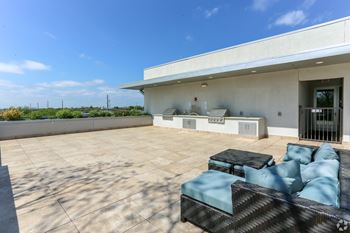 Rooftop lounge and bbq area